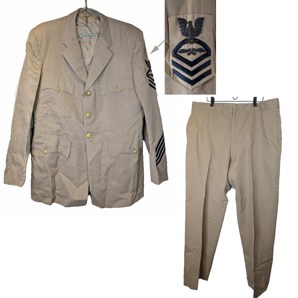 Vintage Petty officer Uniform jacket and pants Size XL